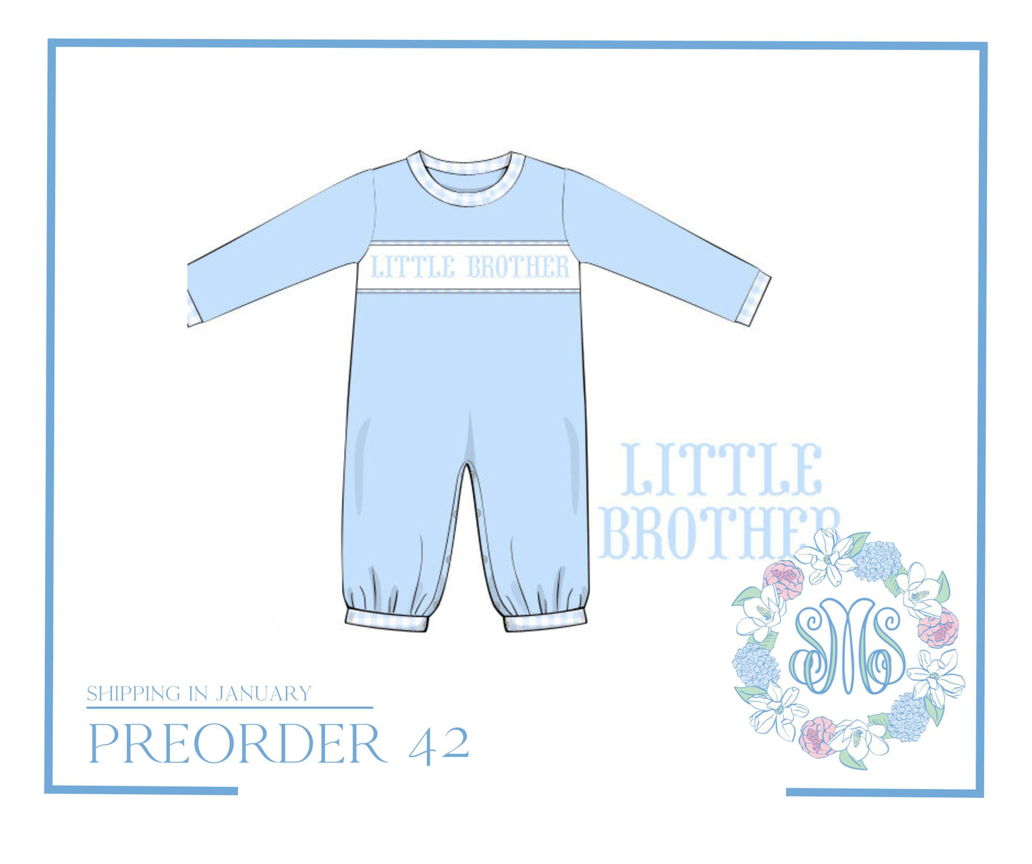 Preorder 42: Baby Blue CUSTOM Romper