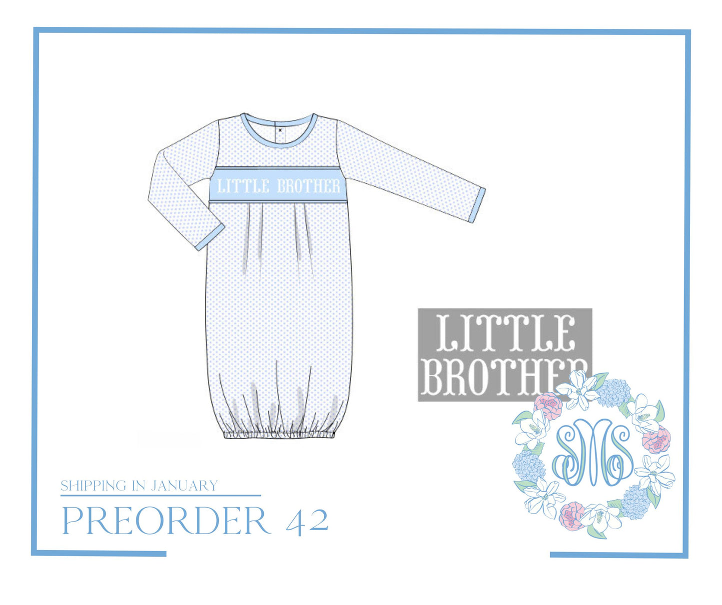 Preorder 42: Baby Blue CUSTOM Nightgown