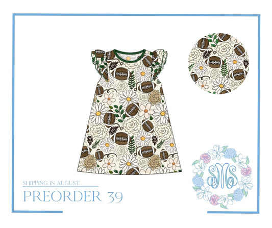 RTS: Sunflowers and Footballs Dress