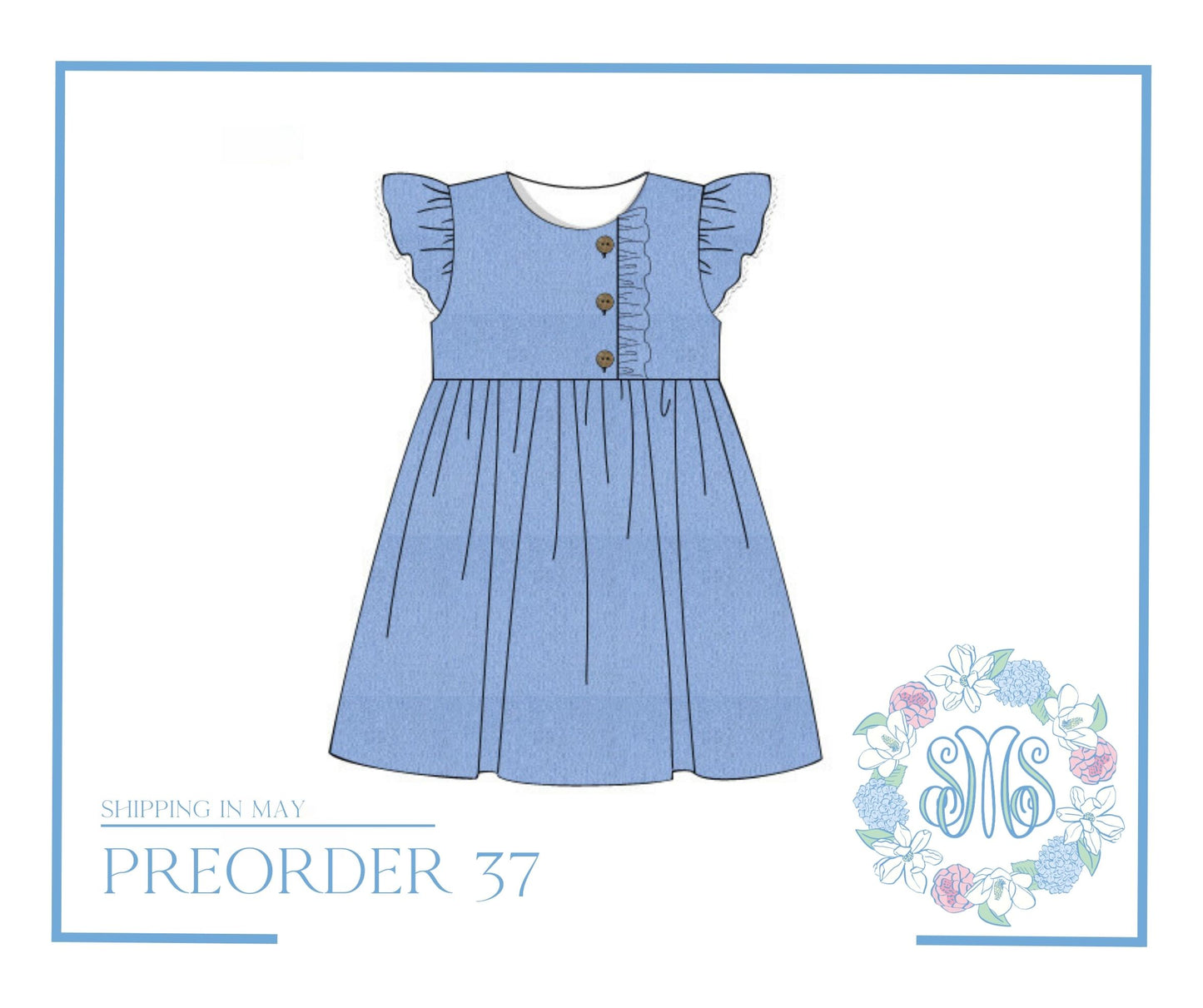 RTS: Denim Muslin Dress