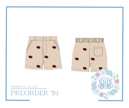 RTS: Gamecock Embroidered Khaki Shorts