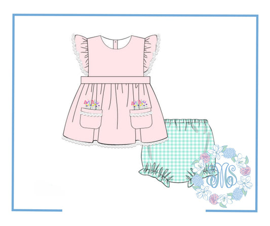 Pre Order 34: Pocketful of Posies Bloomer Set